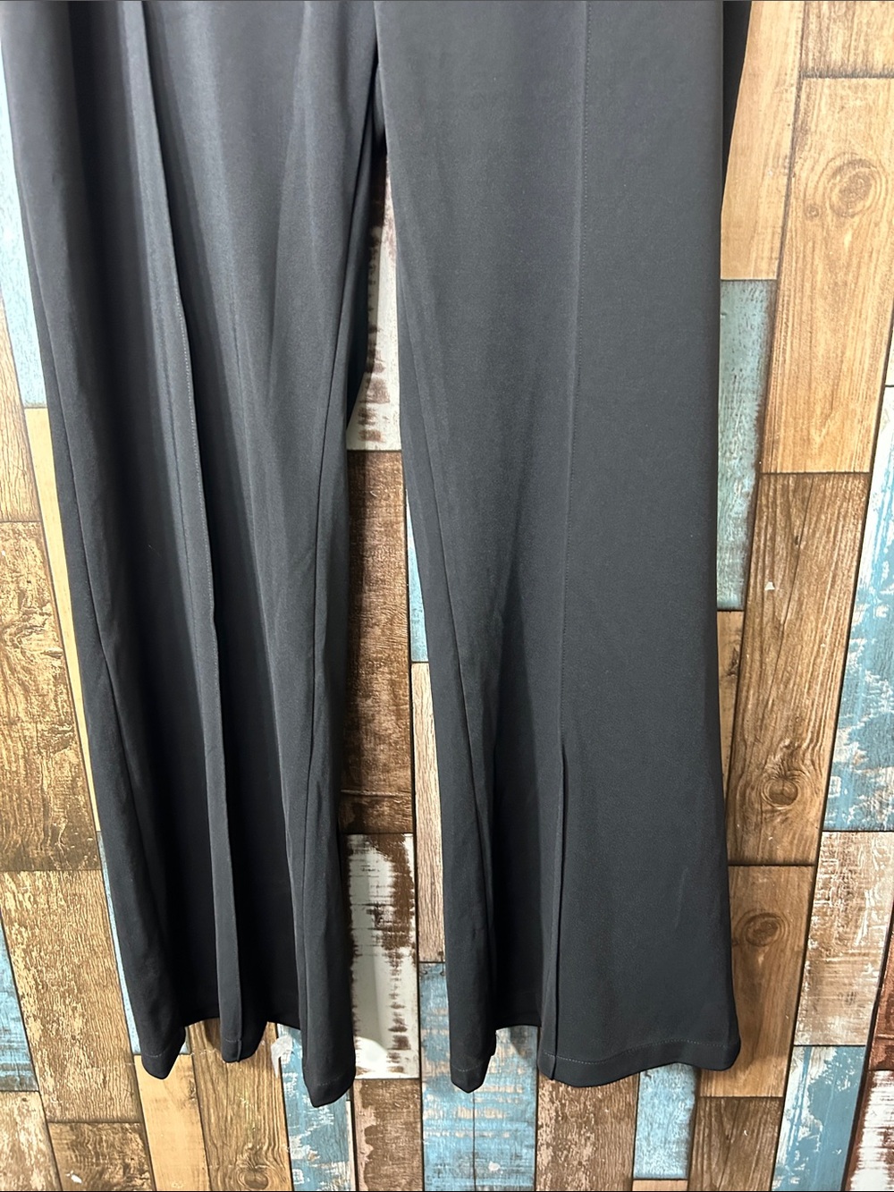 Black Pull-On Flare Pants — Women's Stretch Boot Cut - Picture 5 of 14